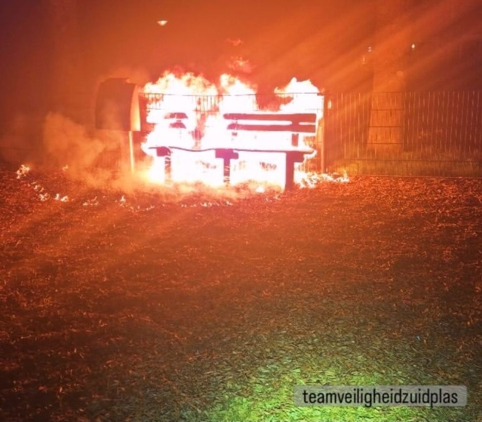 Brandstichting in Groene Hart Park: Schadepost loopt op tot boven de €10.000,-